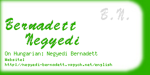 bernadett negyedi business card